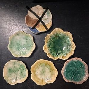 Antique Etruscan Majolica Butter Pats GSH